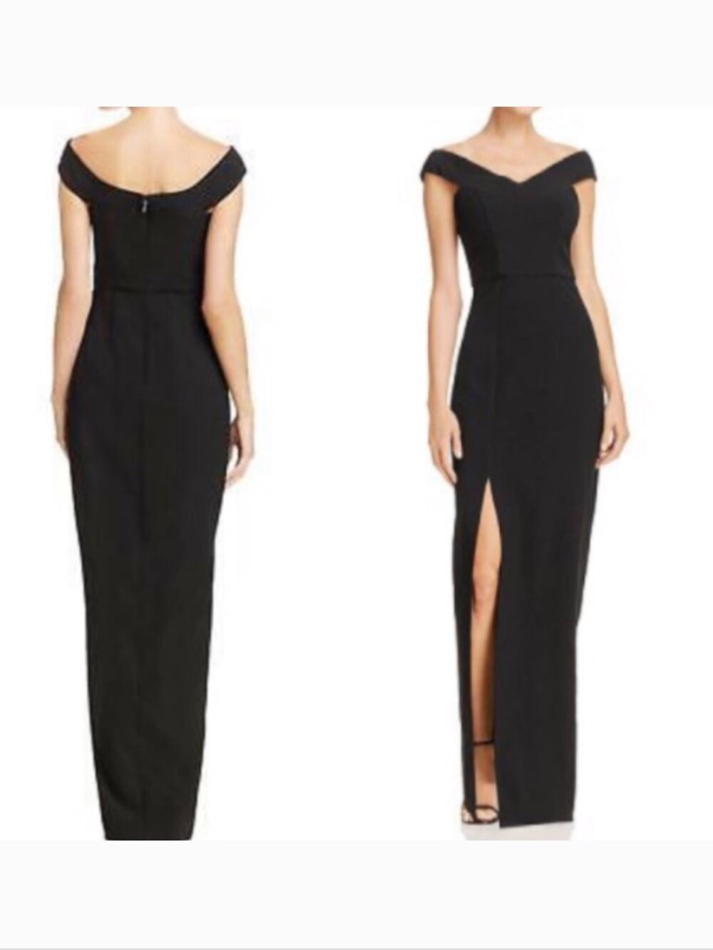 NWT BARIANO Off Shoulder Black Gown